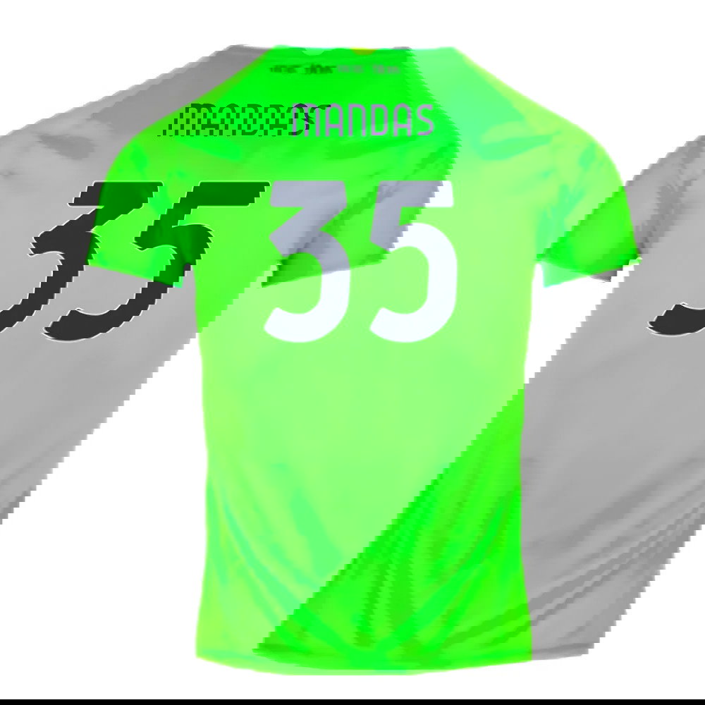 2024-2025 Lazio Home Goalkeeper Shirt (Green) - Kids (Mandas 35)