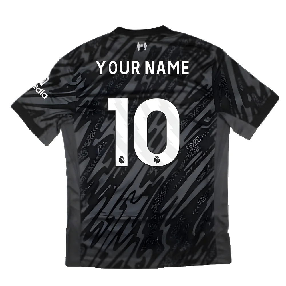 2024-2025 Liverpool Home Goalkeeper Shirt (Black) (Your Name)