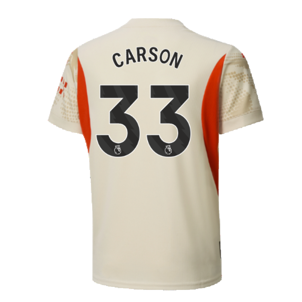 2024-2025 Man City Away Goalkeeper Shirt (Alpine Snow) - Kids (Carson 33)