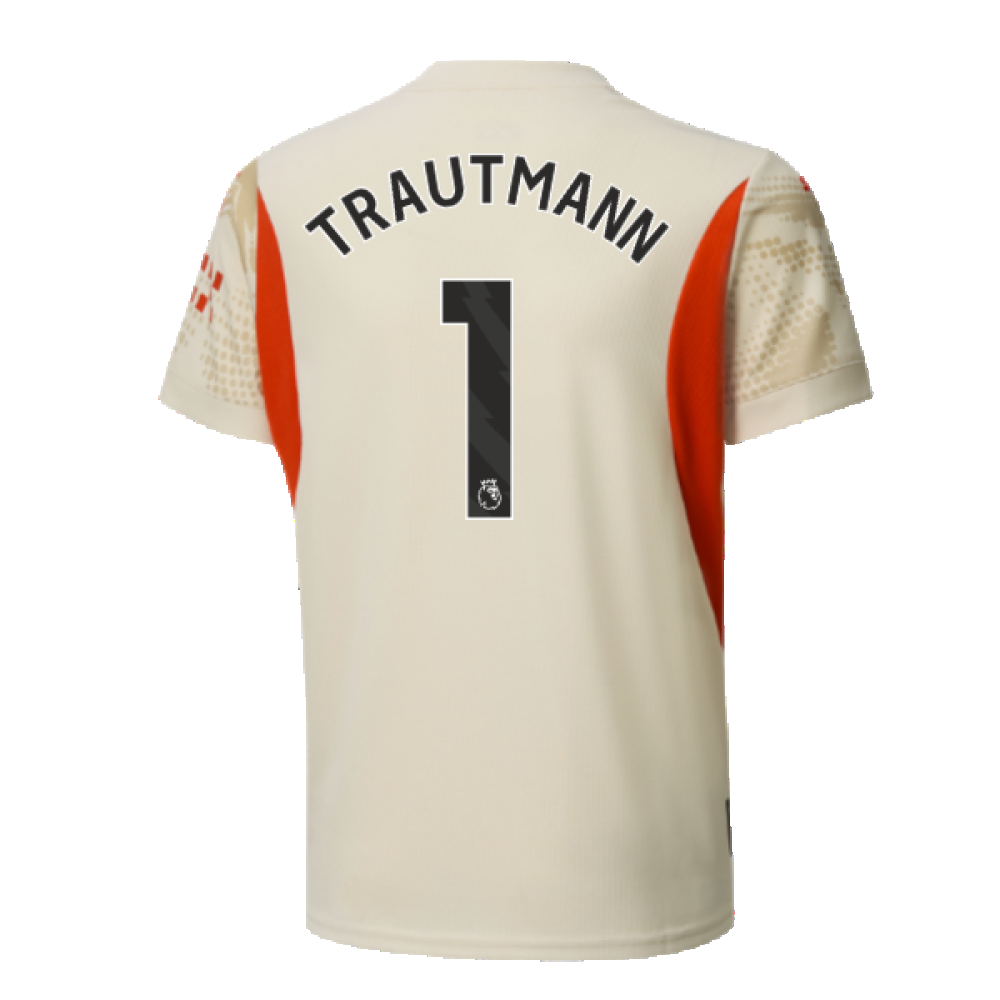 2024-2025 Man City Away Goalkeeper Shirt (Alpine Snow) - Kids (Trautmann 1)