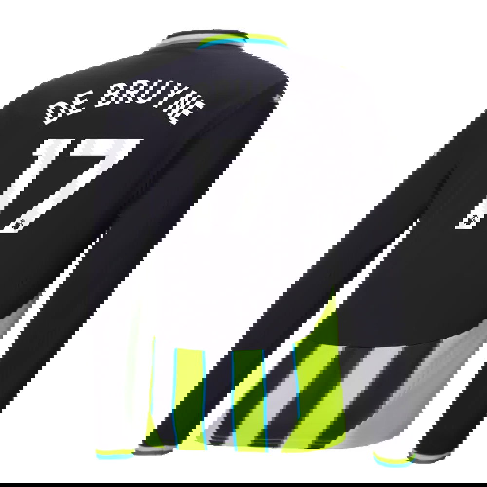 2024-2025 Man City Away Long Sleeve Shirt (De Bruyne 17)