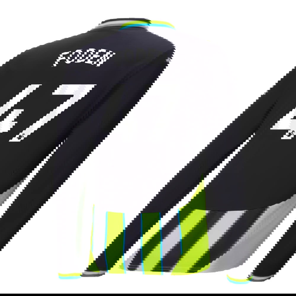 2024-2025 Man City Away Long Sleeve Shirt (Foden 47)