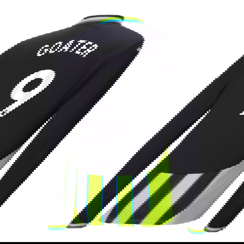2024-2025 Man City Away Long Sleeve Shirt (Goater 9)