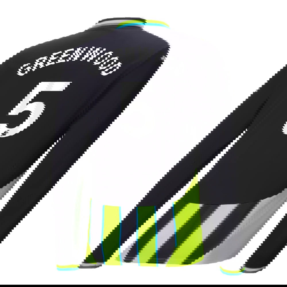 2024-2025 Man City Away Long Sleeve Shirt (Greenwood 5)