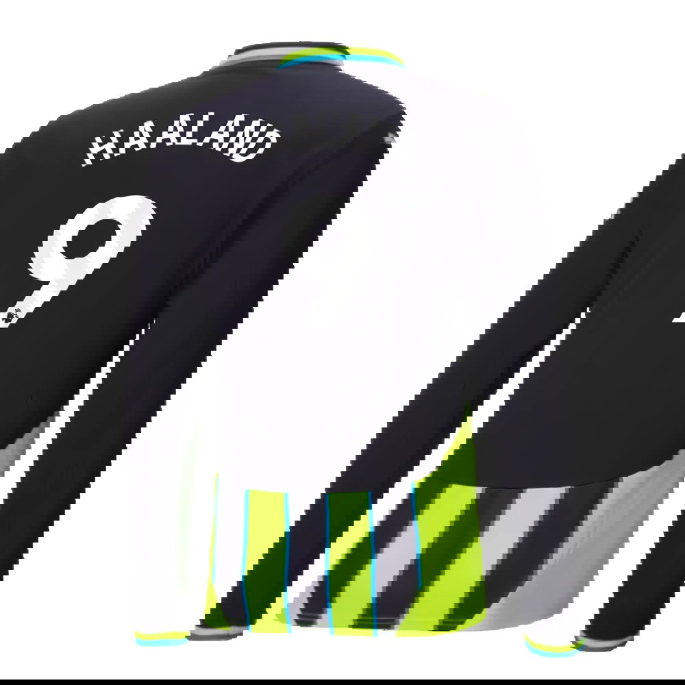 2024-2025 Man City Away Long Sleeve Shirt (Haaland 9)