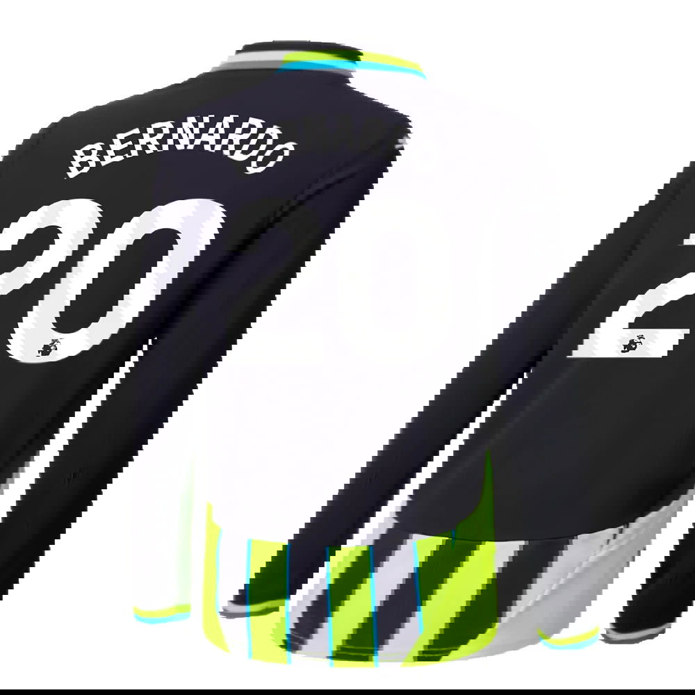 2024-2025 Man City Away Long Sleeve Shirt (Kids) (Bernardo 20)