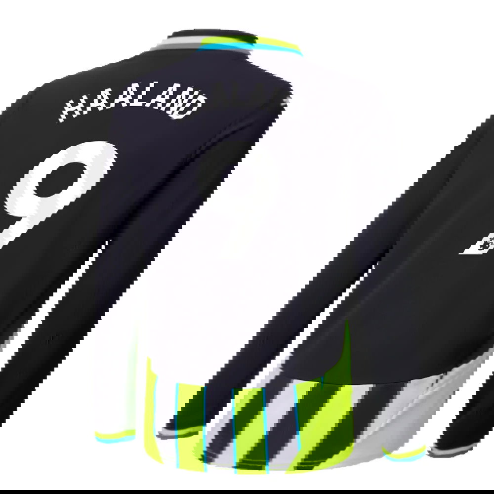 2024-2025 Man City Away Long Sleeve Shirt (Kids) (Haaland 9)