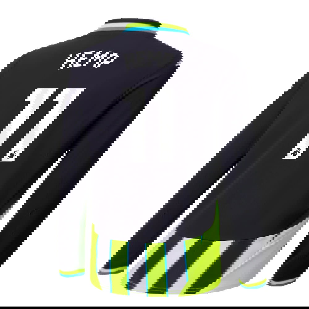 2024-2025 Man City Away Long Sleeve Shirt (Kids) (Hemp 11)