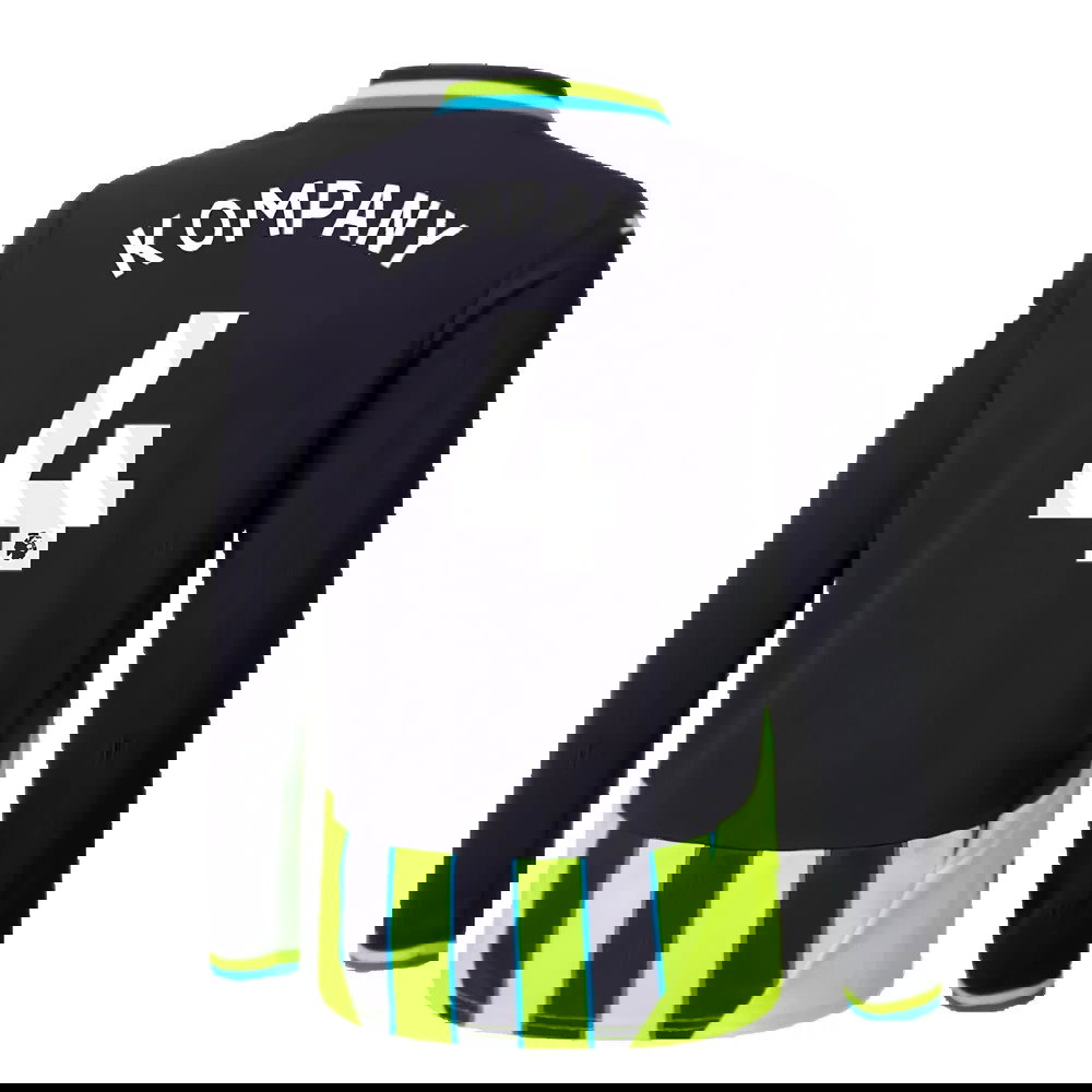 2024-2025 Man City Away Long Sleeve Shirt (Kids) (Kompany 4)