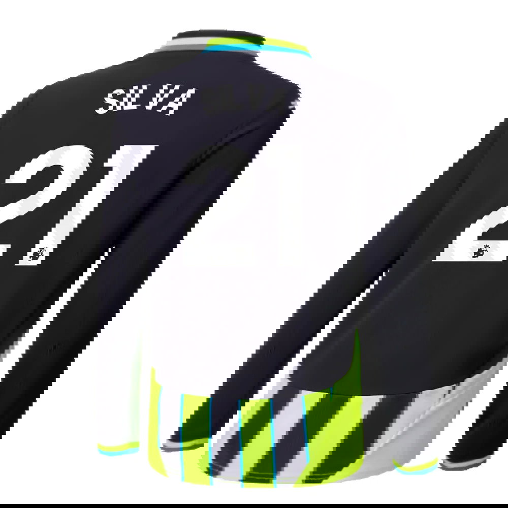 2024-2025 Man City Away Long Sleeve Shirt (Kids) (Silva 21)