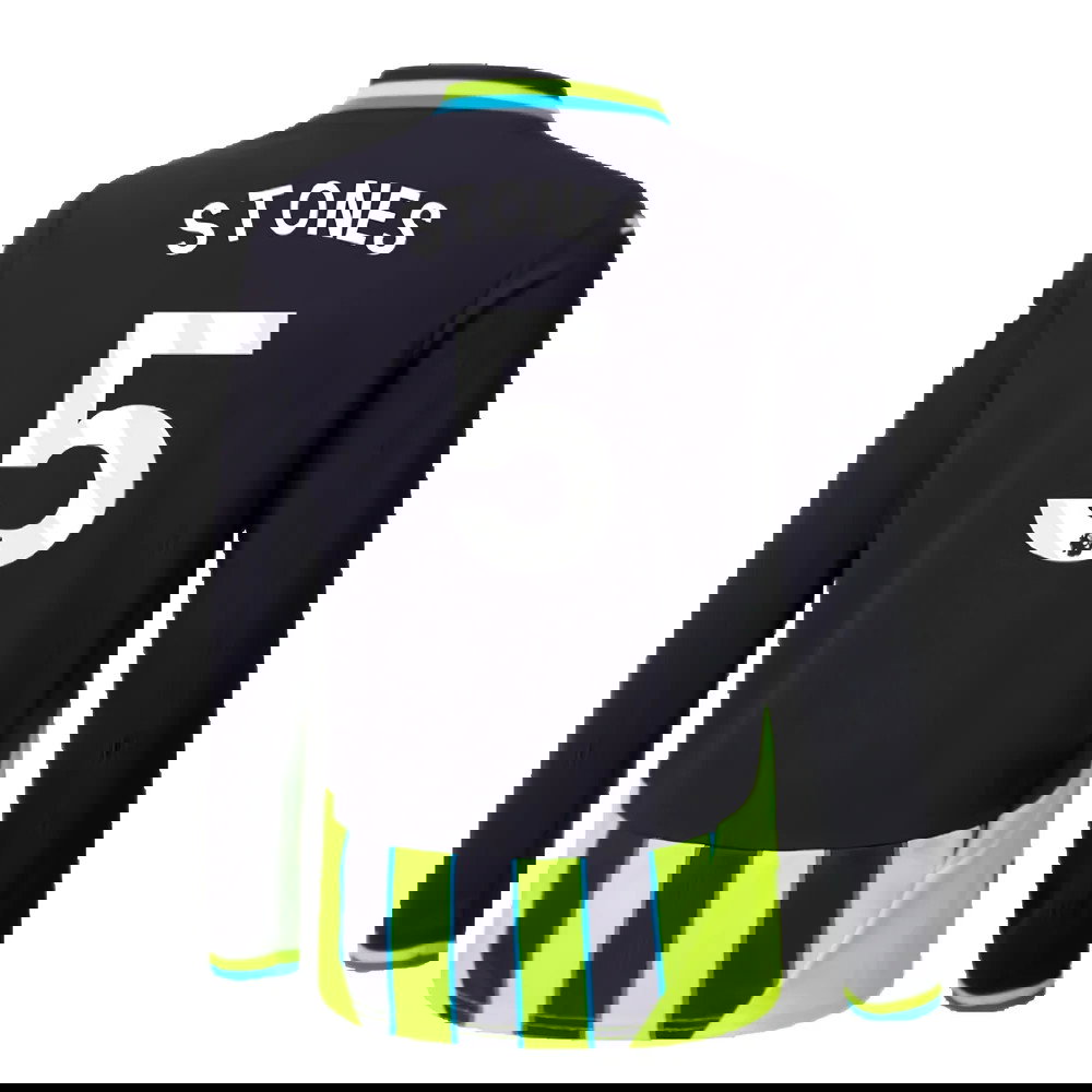 2024-2025 Man City Away Long Sleeve Shirt (Kids) (Stones 5)