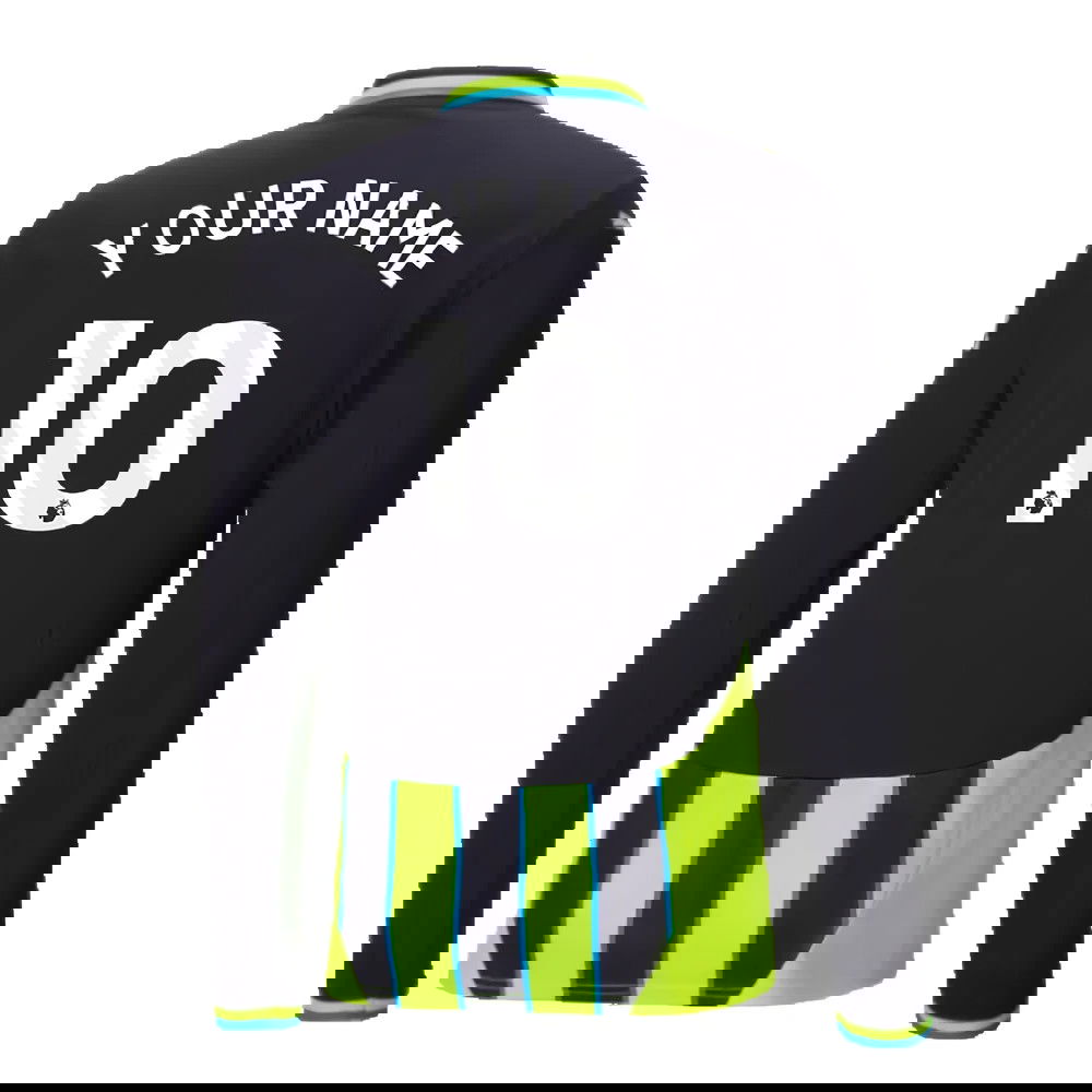 2024-2025 Man City Away Long Sleeve Shirt (Your Name)