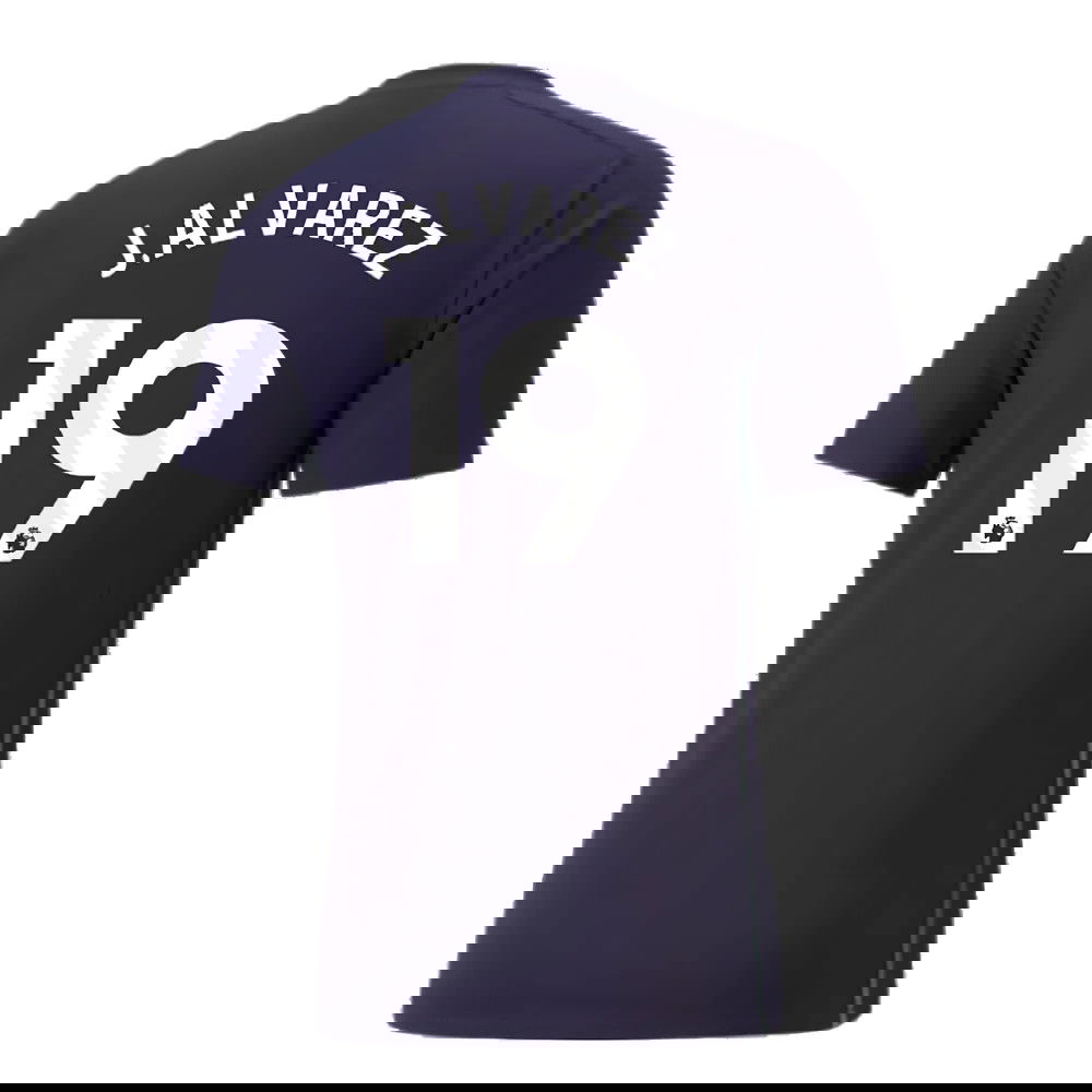 2024-2025 Man City Casuals Tee (Navy) (J.Alvarez 19)