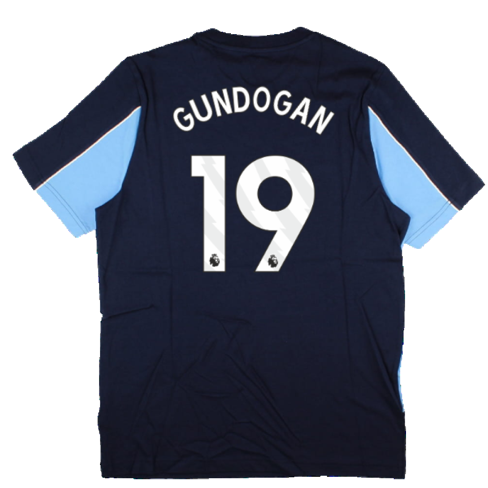 2024-2025 Man City FtblArchive Tee (Navy) (Gundogan 19)