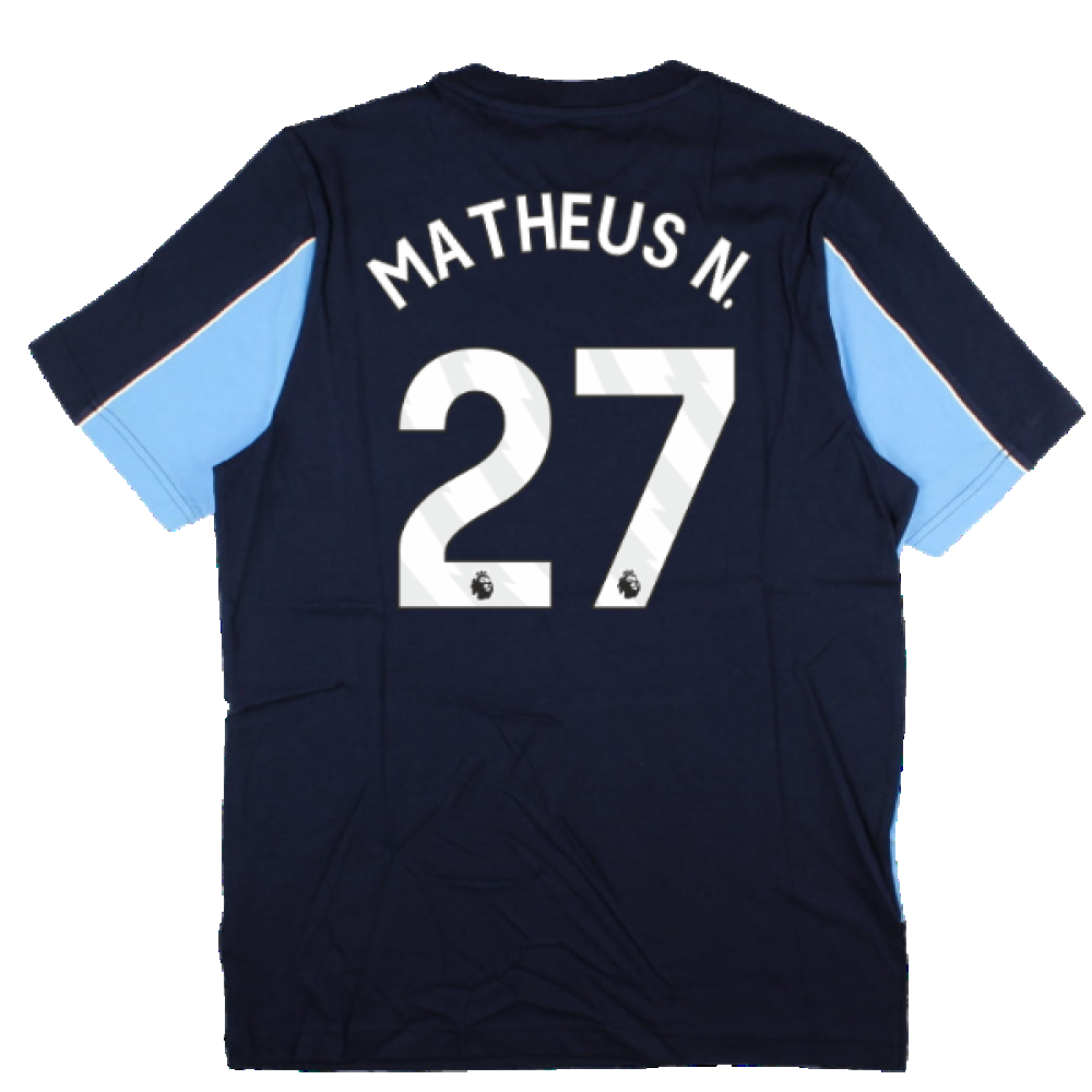 2024-2025 Man City FtblArchive Tee (Navy) (Matheus N. 27)