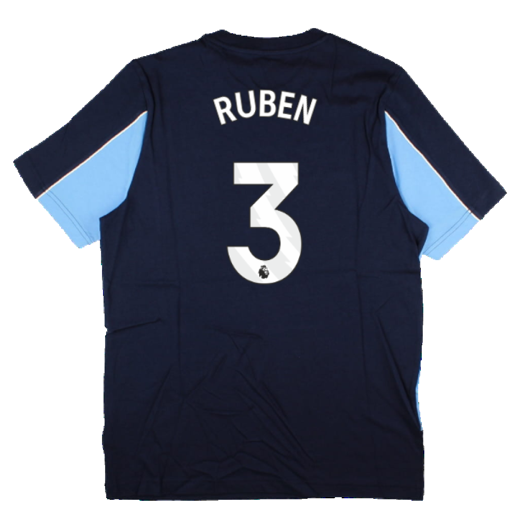 2024-2025 Man City FtblArchive Tee (Navy) (Ruben 3)