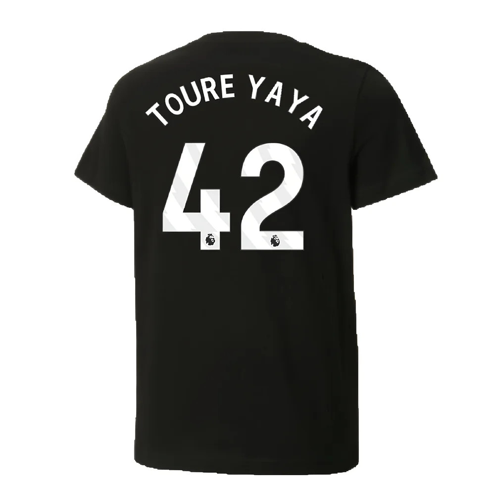 2024-2025 Man City ftblCulture Tee (Black) (Toure Yaya 42)