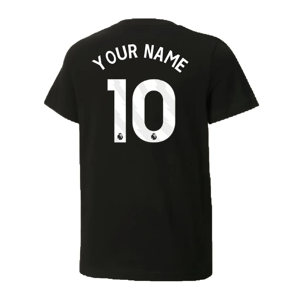 2024-2025 Man City ftblCulture Tee (Black) (Your Name)