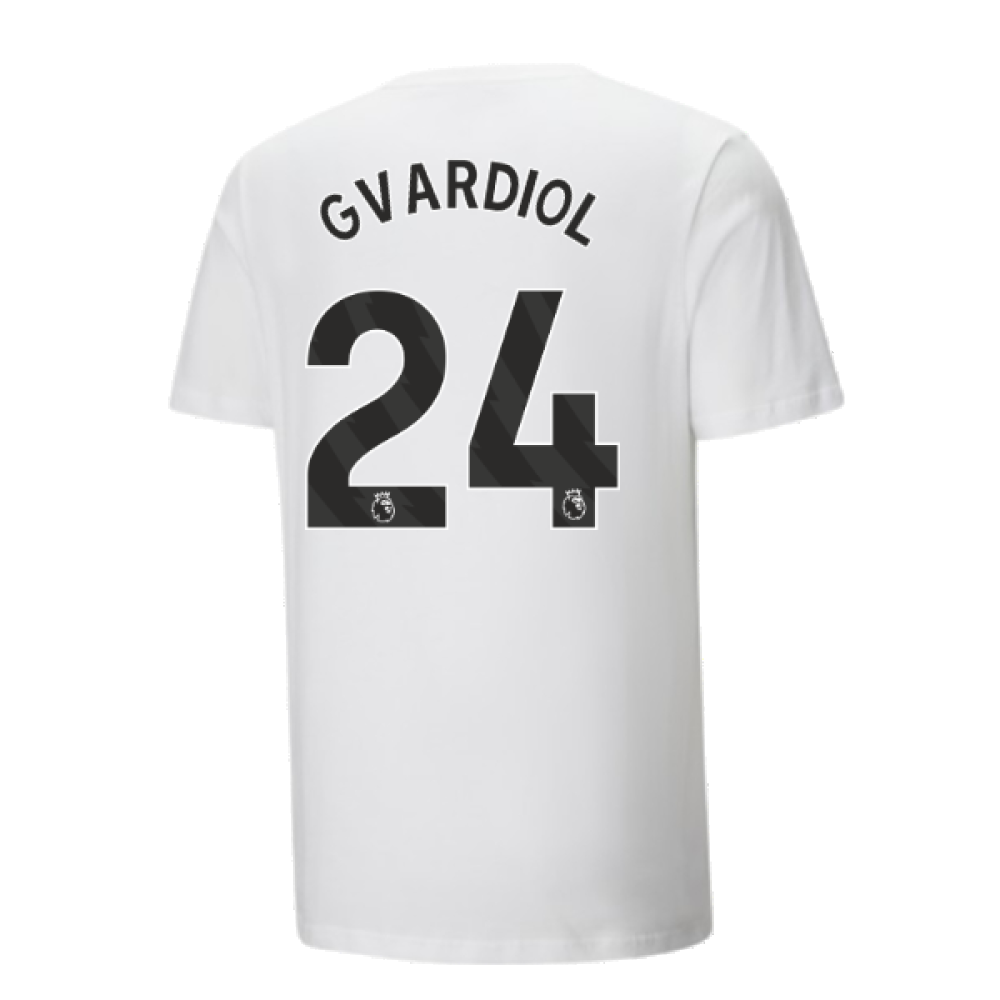 2024-2025 Man City ftblCulture Tee (White) (Gvardiol 24)