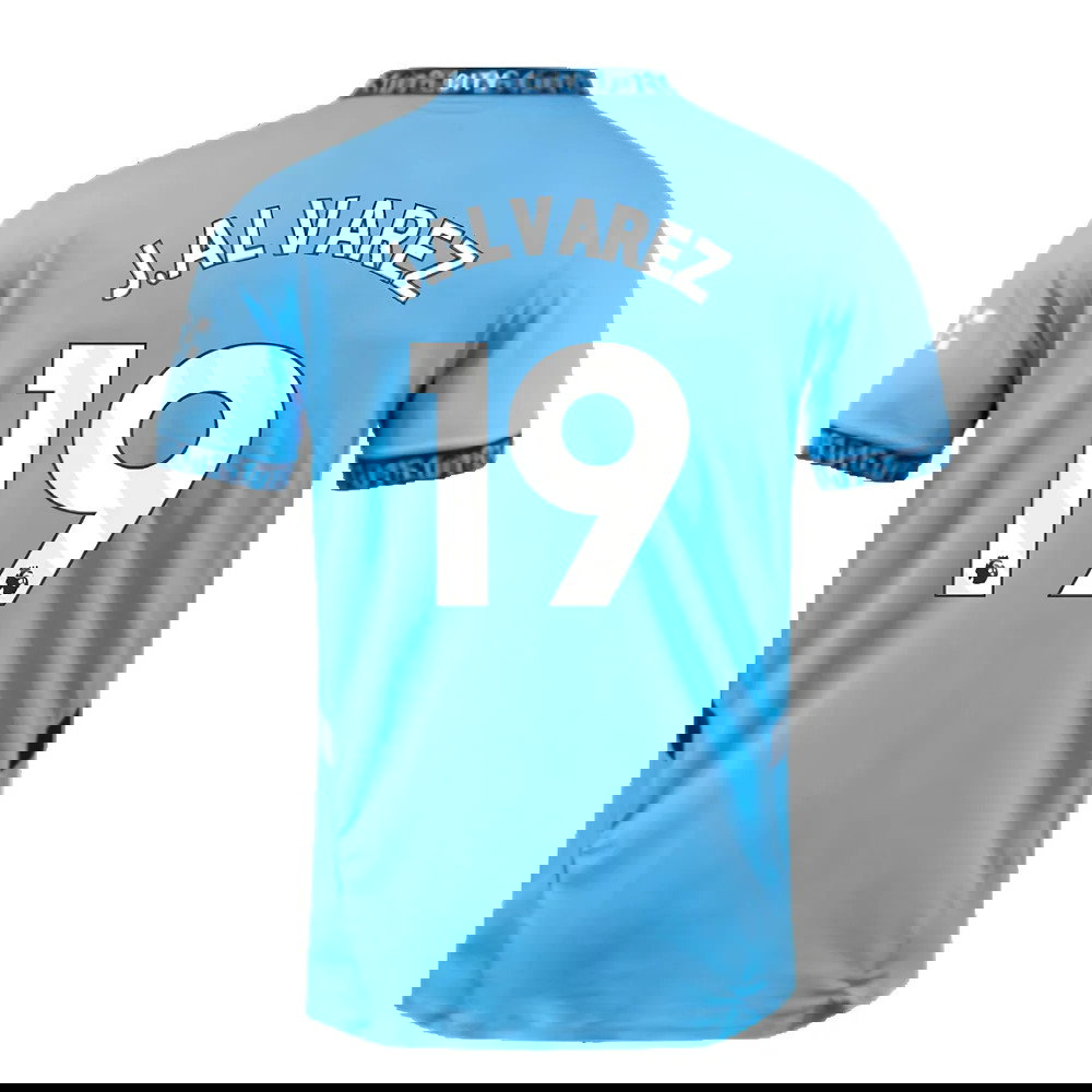 2024-2025 Man City Home Authentic Shirt with packaging (J.Alvarez 19)
