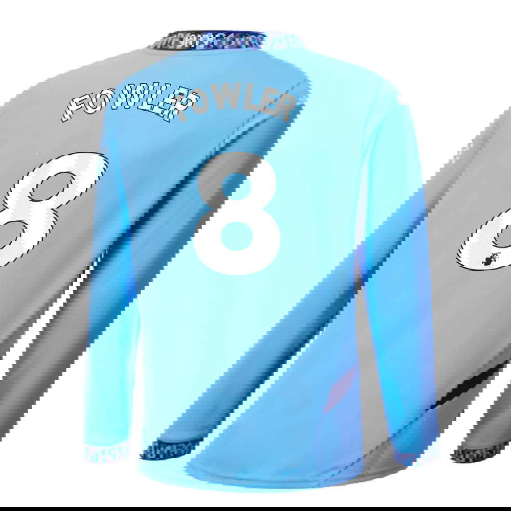 2024-2025 Man City Home Long Sleeve Shirt (Kids) (Fowler 8)