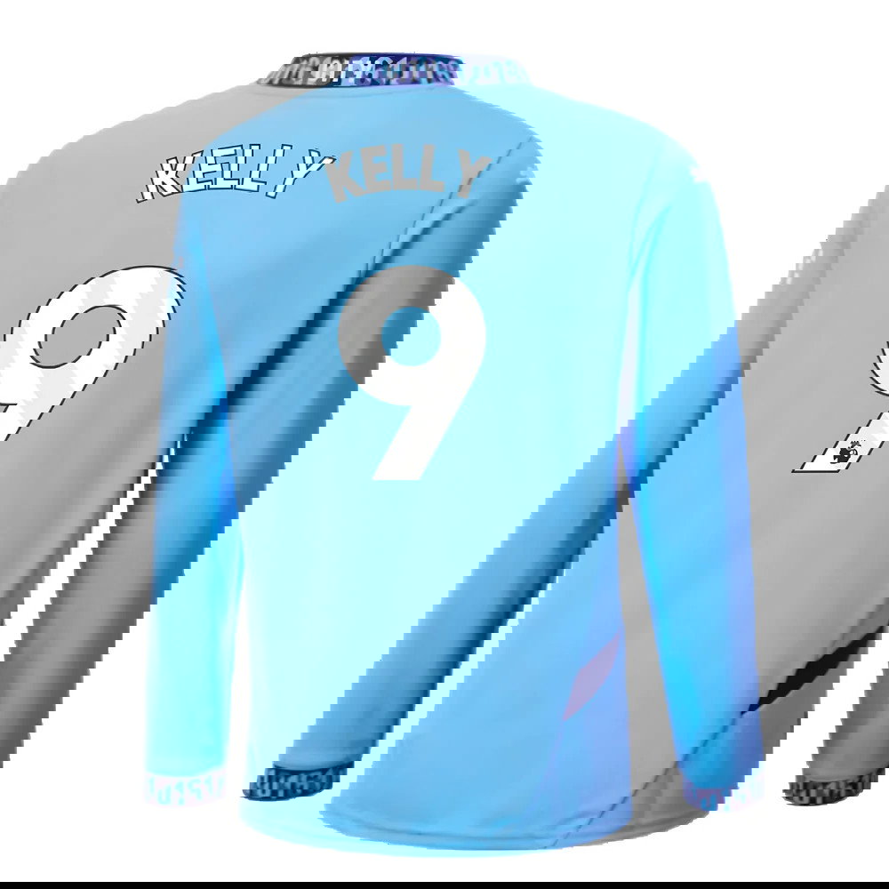 2024-2025 Man City Home Long Sleeve Shirt (Kids) (Kelly 9)