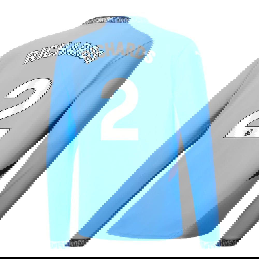 2024-2025 Man City Home Long Sleeve Shirt (Richards 2)