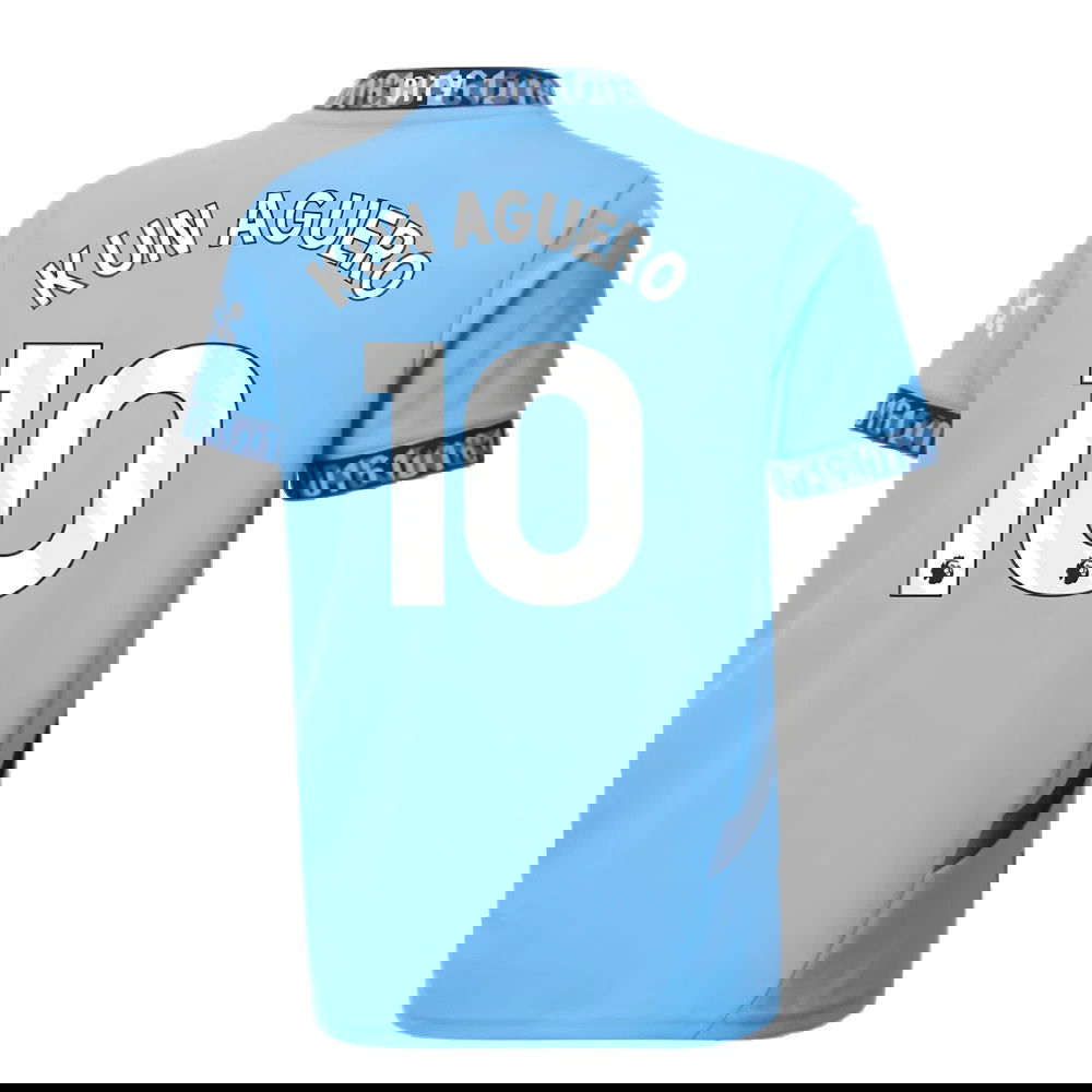 2024-2025 Man City Home Shirt (Kids) (Kun Aguero 10)