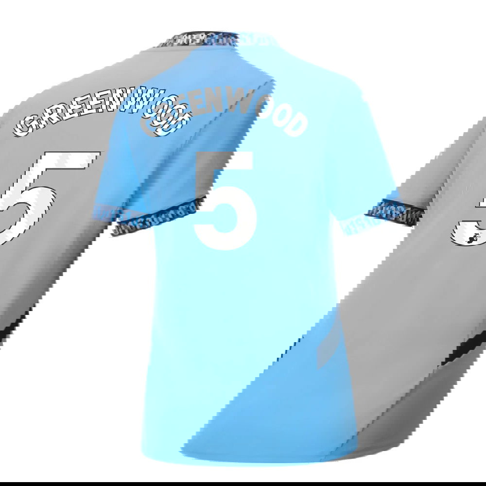 2024-2025 Man City Home Shirt (Womens) (Greenwood 5)