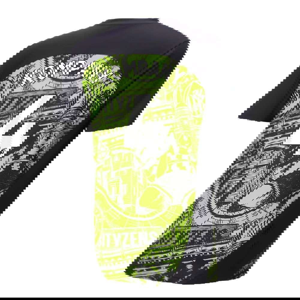 2024-2025 Man City Pre-Match Shirt (Yellow Glow) (Kompany 4)