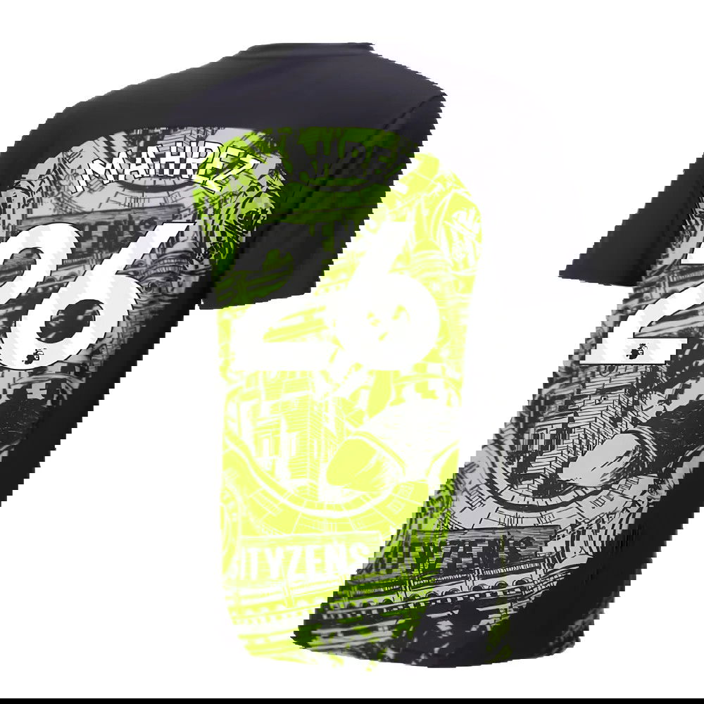 2024-2025 Man City Pre-Match Shirt (Yellow Glow) (Mahrez 26)