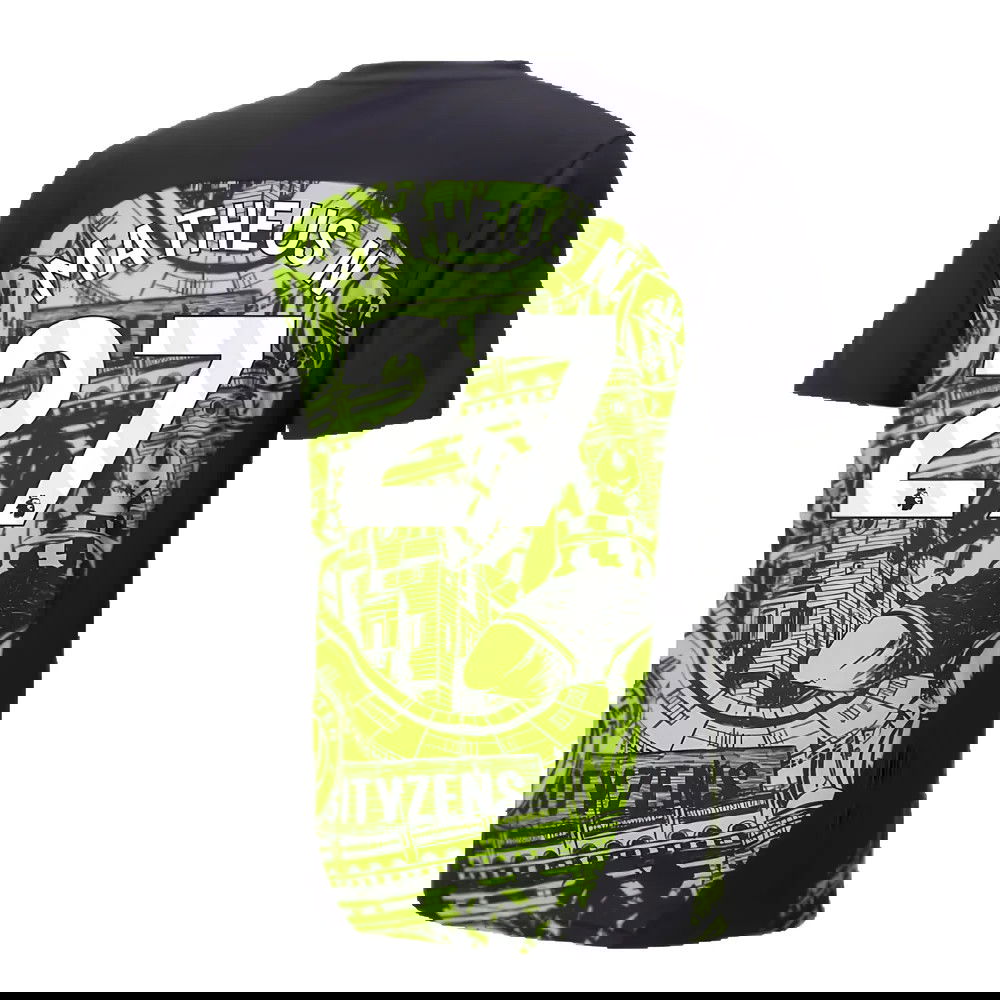 2024-2025 Man City Pre-Match Shirt (Yellow Glow) (Matheus N. 27)