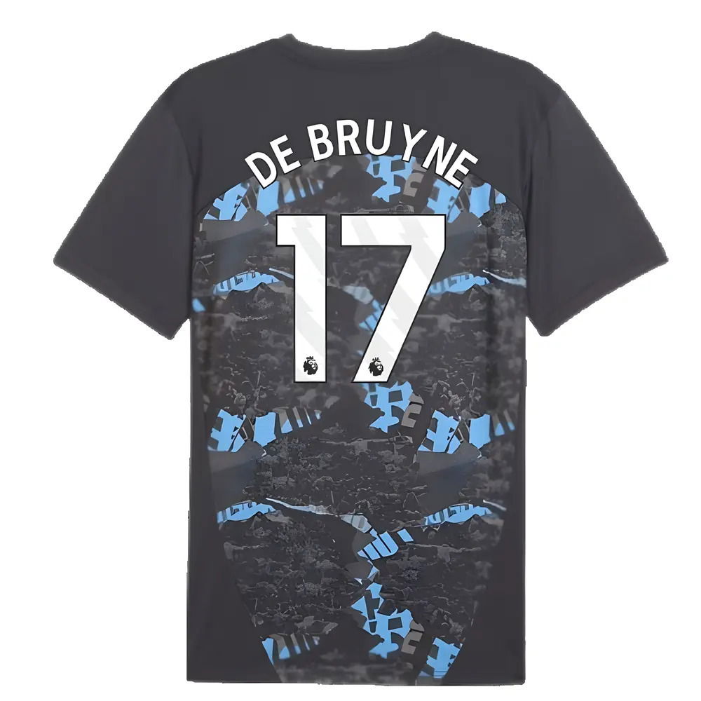 2024-2025 Man City Prematch SS Jersey (Strong Gray) (De Bruyne 17)