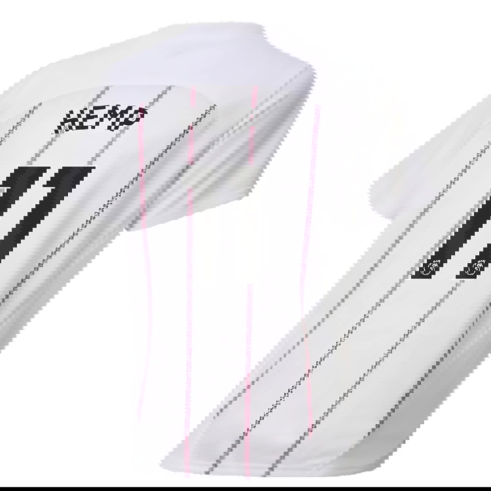 2024-2025 Man City Prematch SS Jersey (White) - Kids (Hemp 11)