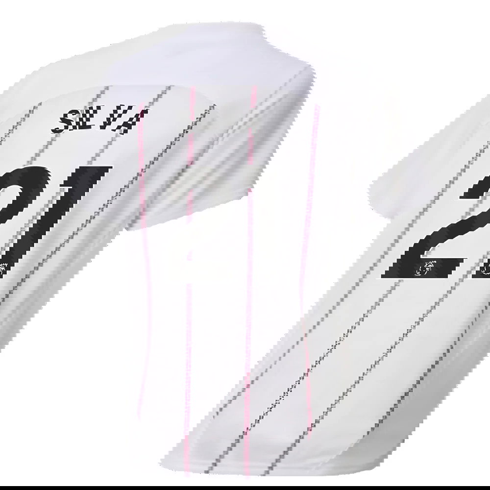 2024-2025 Man City Prematch SS Jersey (White) - Kids (Silva 21)