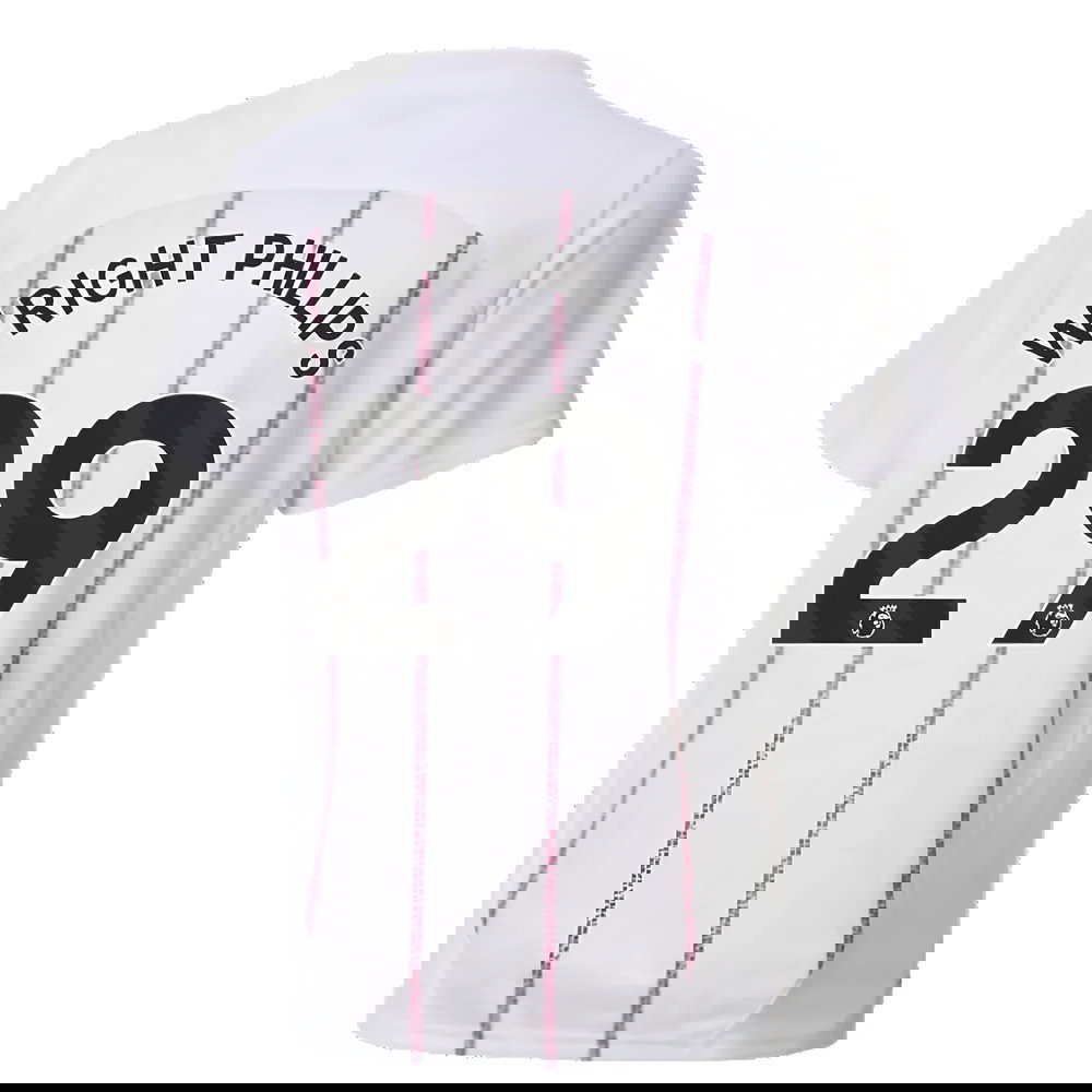 2024-2025 Man City Prematch SS Jersey (White) - Kids (Wright Phillips 29)