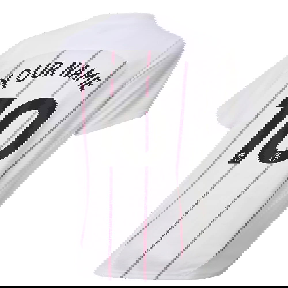 2024-2025 Man City Prematch SS Jersey (White) - Kids (Your Name)