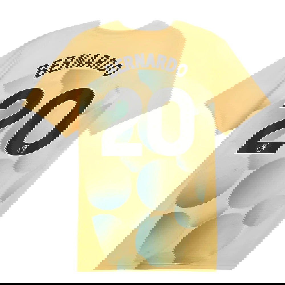 2024-2025 Man City Prematch SS Shirt (Flaxen) (Bernardo 20)