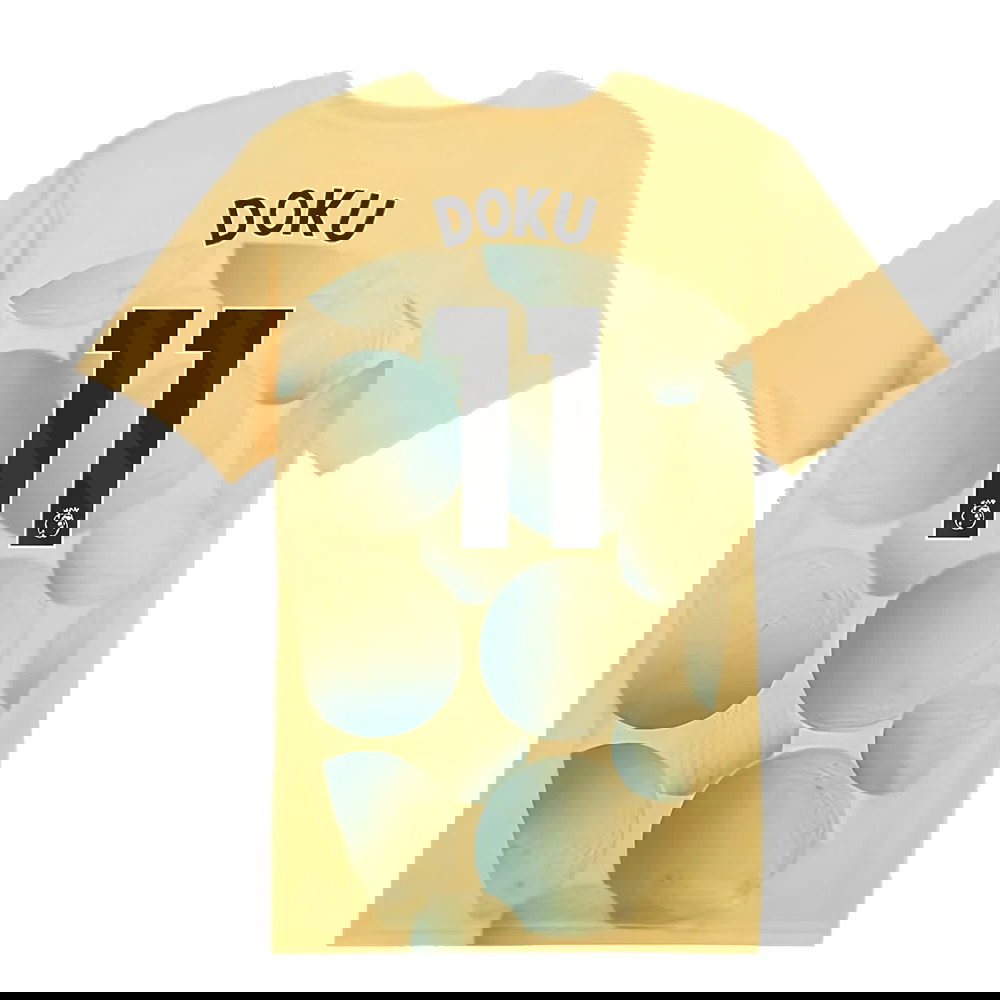2024-2025 Man City Prematch SS Shirt (Flaxen) (Doku 11)