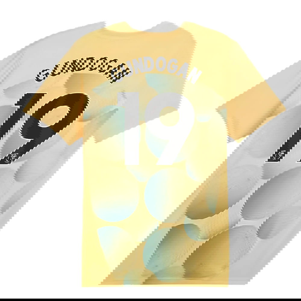 2024-2025 Man City Prematch SS Shirt (Flaxen) (Gundogan 19)