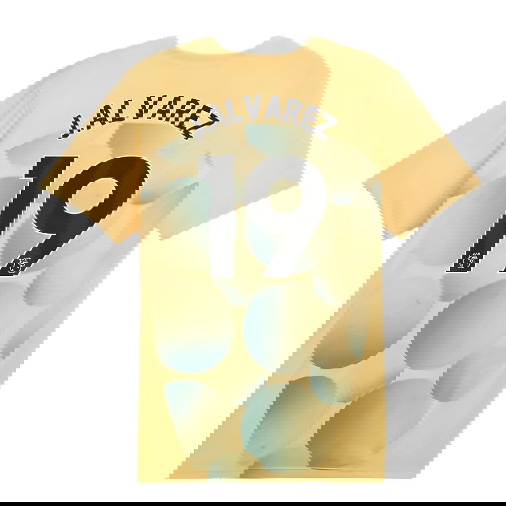 2024-2025 Man City Prematch SS Shirt (Flaxen) (J.Alvarez 19)