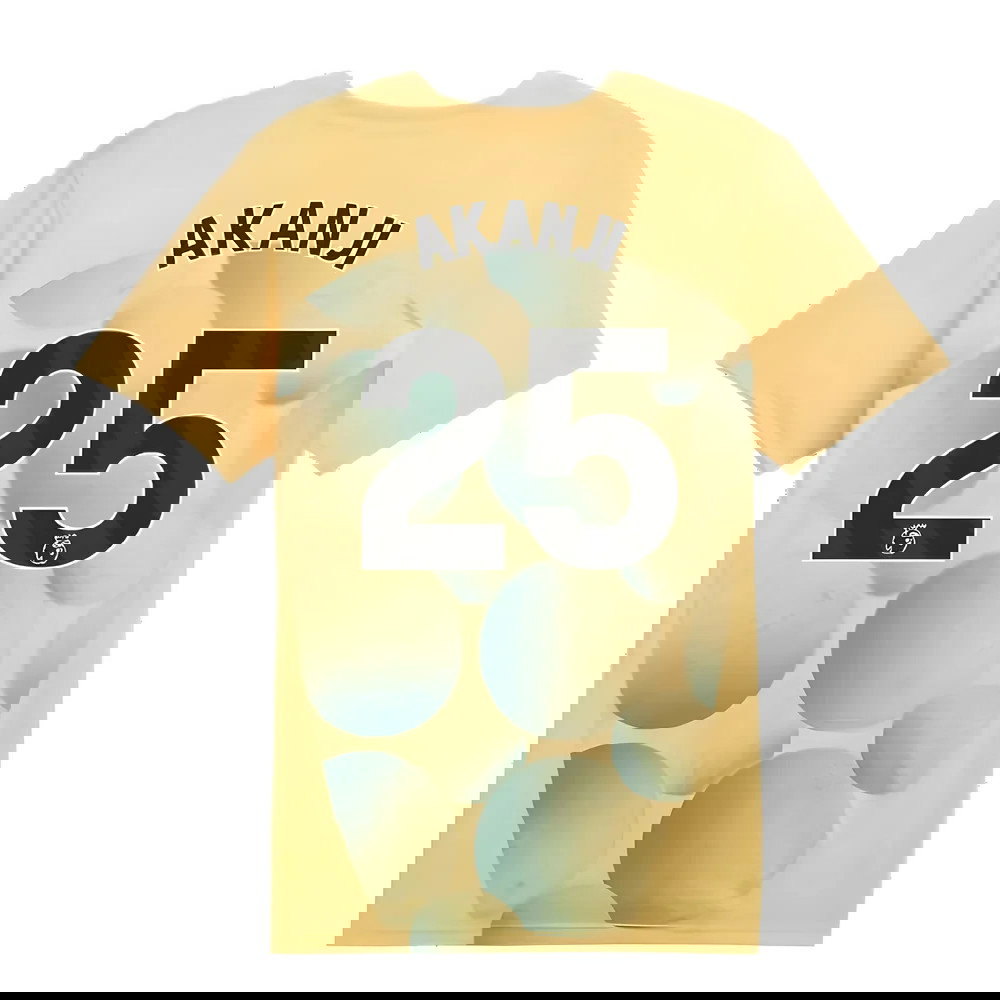 2024-2025 Man City Prematch SS Shirt (Flaxen) - Kids (Akanji 25)