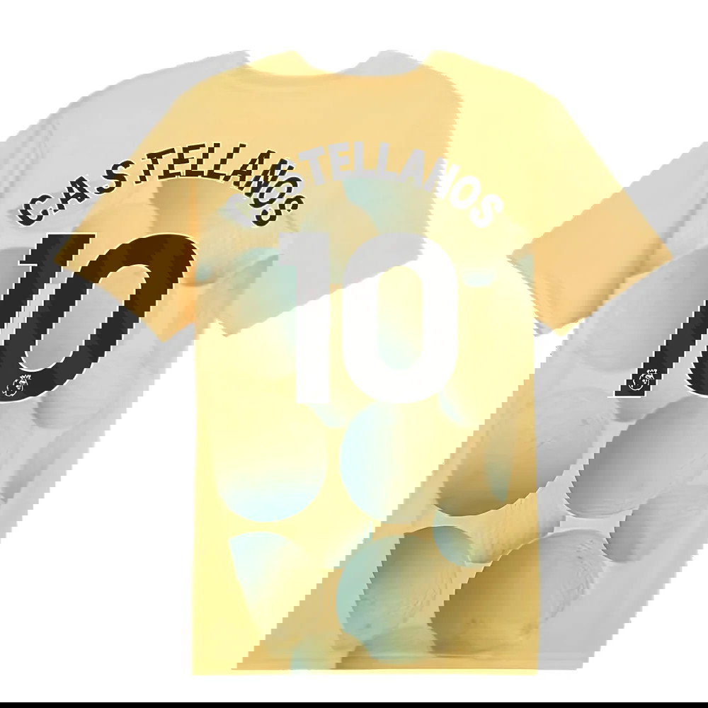 2024-2025 Man City Prematch SS Shirt (Flaxen) - Kids (Castellanos 10)