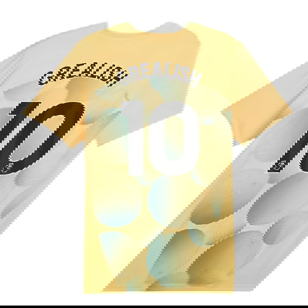 2024-2025 Man City Prematch SS Shirt (Flaxen) - Kids (Grealish 10)