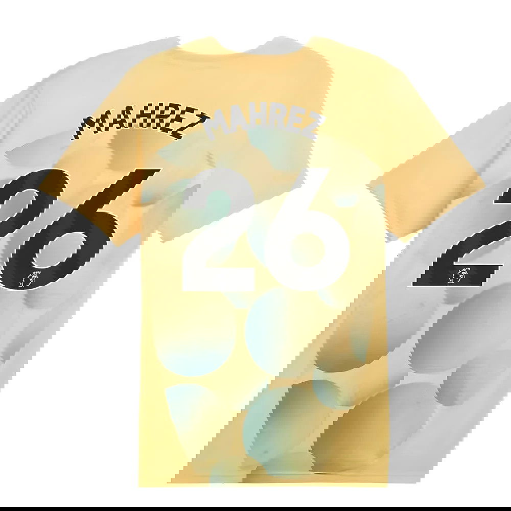 2024-2025 Man City Prematch SS Shirt (Flaxen) - Kids (Mahrez 26)