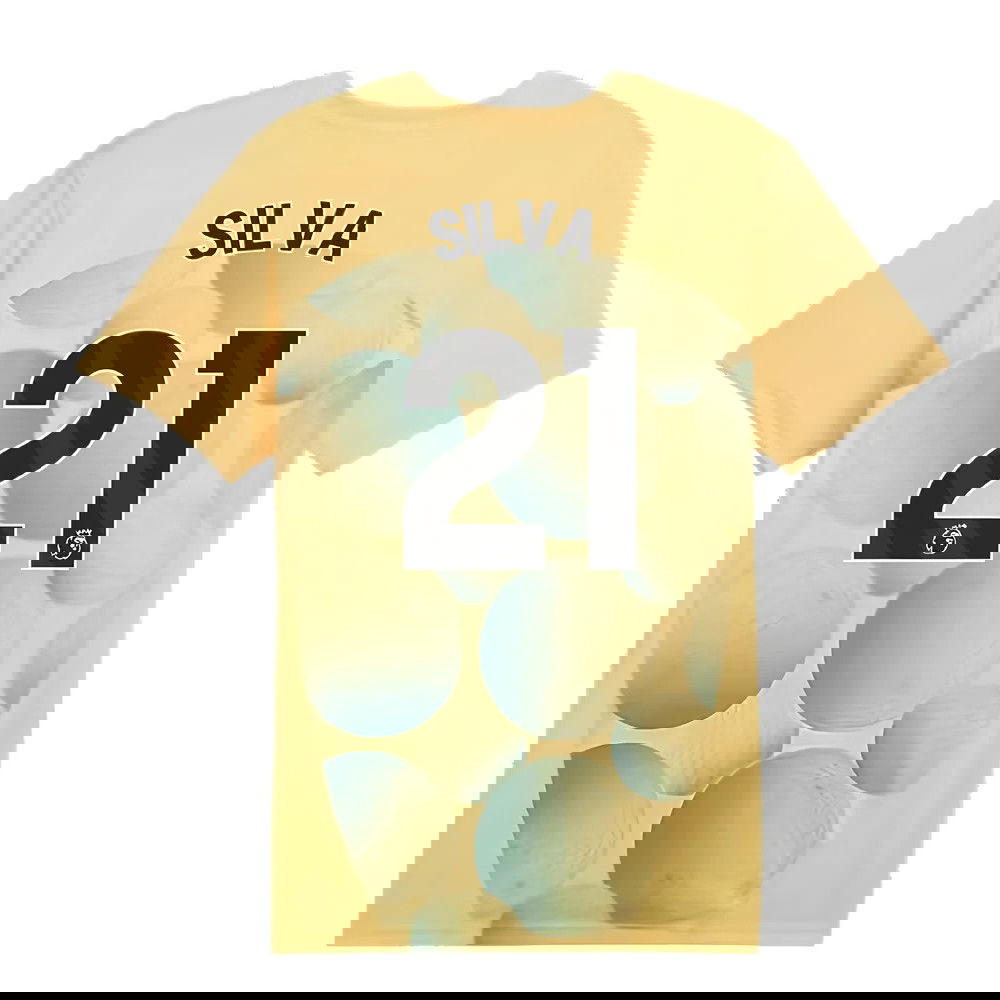 2024-2025 Man City Prematch SS Shirt (Flaxen) - Kids (Silva 21)