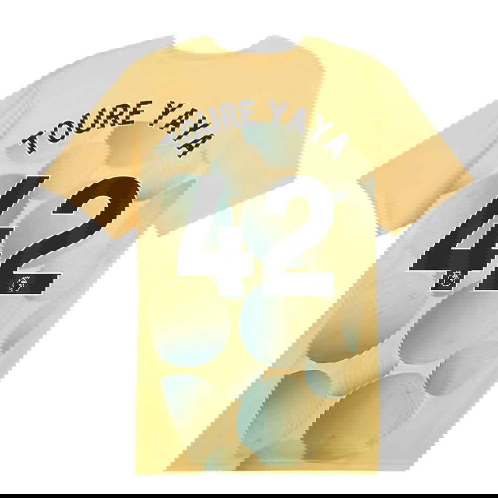 2024-2025 Man City Prematch SS Shirt (Flaxen) - Kids (Toure Yaya 42)