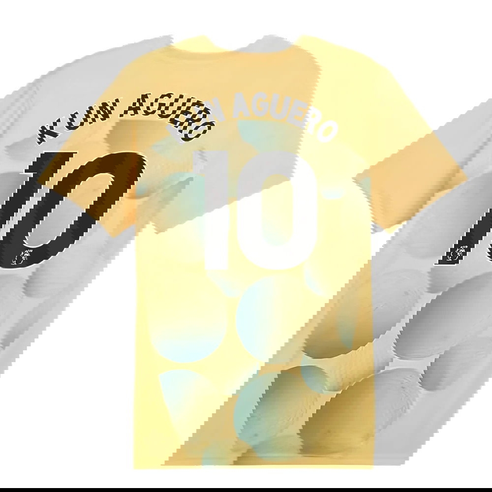 2024-2025 Man City Prematch SS Shirt (Flaxen) (Kun Aguero 10)