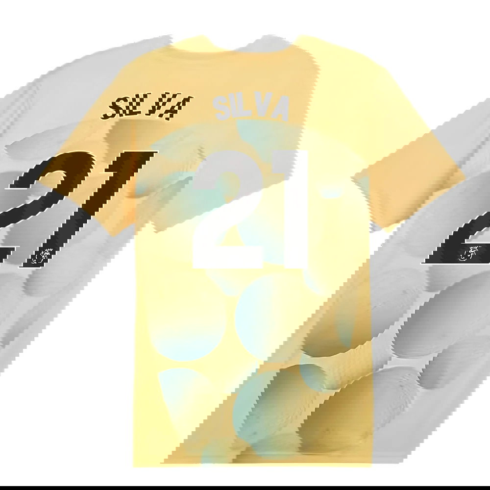 2024-2025 Man City Prematch SS Shirt (Flaxen) (Silva 21)