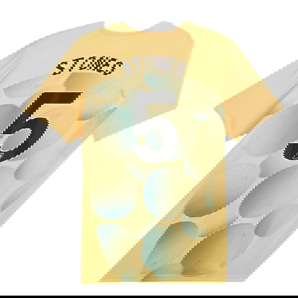 2024-2025 Man City Prematch SS Shirt (Flaxen) (Stones 5)